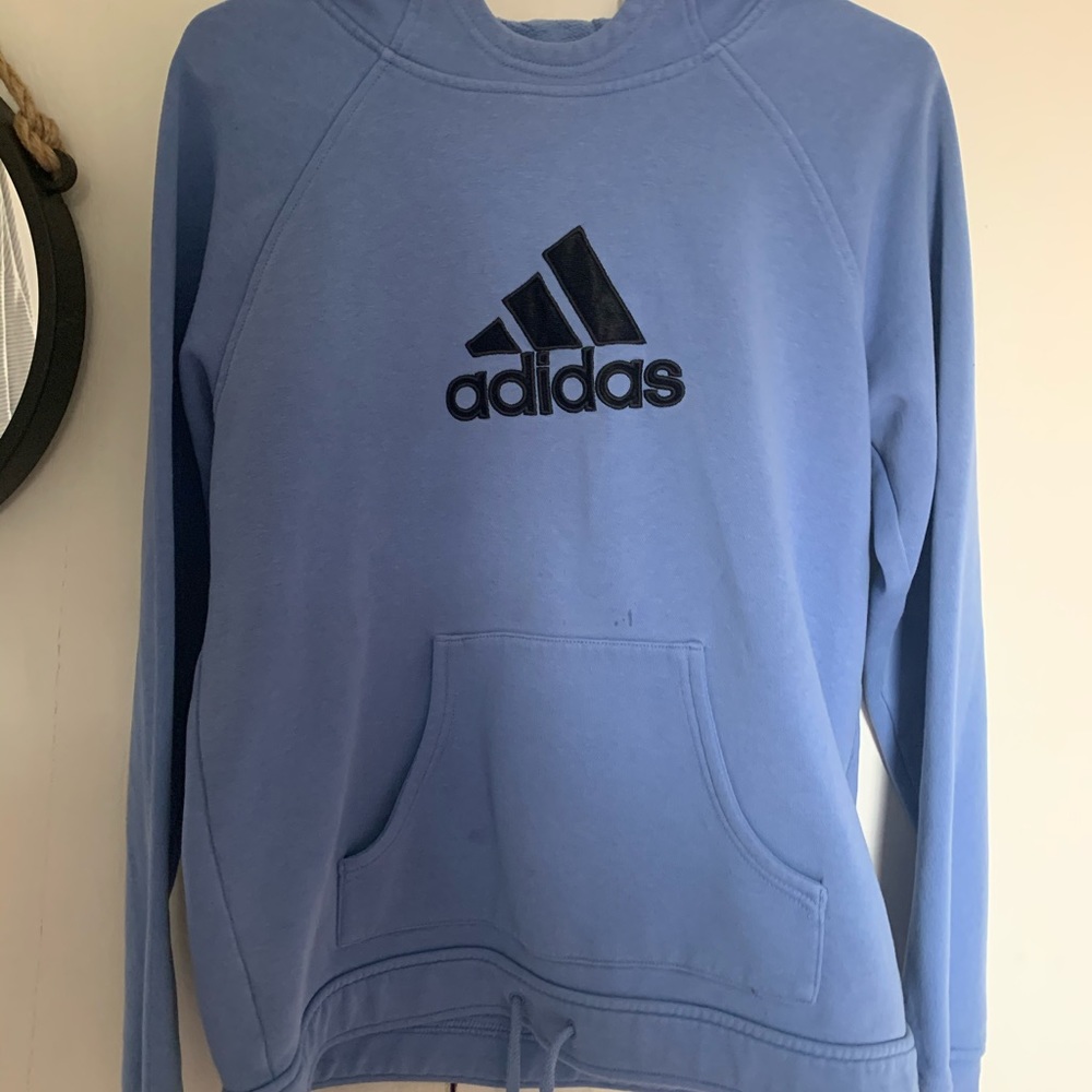 Size Medium Light Blue Adidas Hoodie